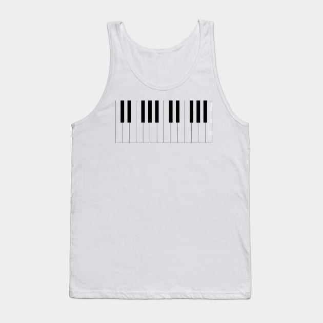 Piano keyboard Tank Top by Nezumi1998